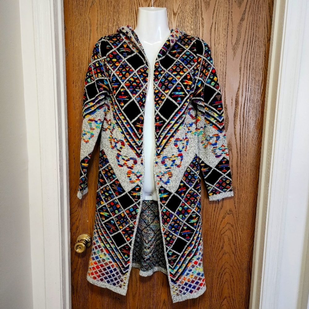 ⭐️Colorful Geometric Patterned Long Cardigan⭐️
